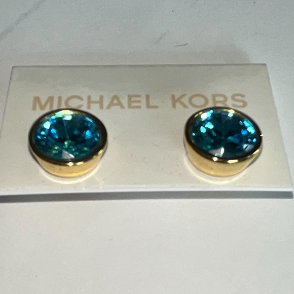 Michael Kors earrings, Blue Sapphire - Picture 4 of 5